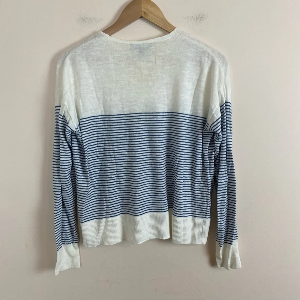 Banana Republic Linen Blend V Neck Slouchy Sweater